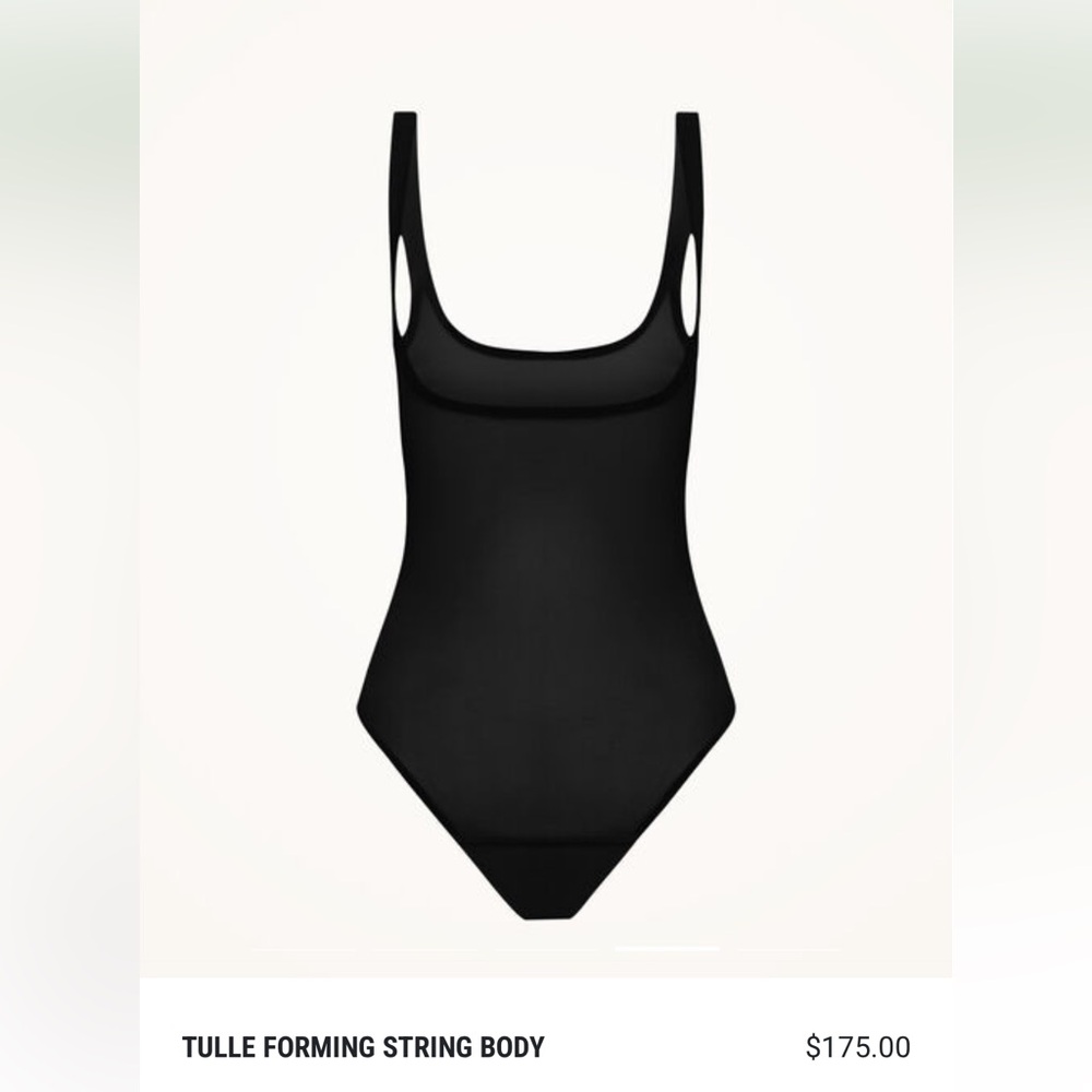 Wolford TULLE FORMING STRING BODY, Black, Shape wear, NWT. US 14, EU 44, $175